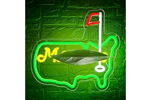 Master Neon Sign for Wall Decor Golf Neon Light for Man Cave Dimmable LED Light Up Sign for Golf Course Gym Club Bedroom Offi