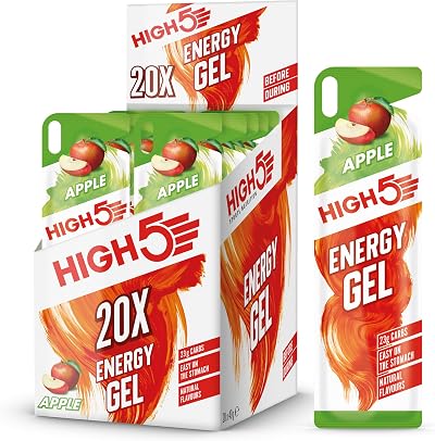 HIGH5 Energy Gel 20x38g Apple Glucose Gel No Caffeine for Running Cycling