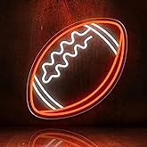 CULOIS Football Neon Sign for Wall Decor,Football-Shaped Neon Light, Football LED Signs for Man Cave, Teens, Boys, and Girls' Bedrooms and Game Rooms. Neon Wall Signs Gift for Football Fans Teens
