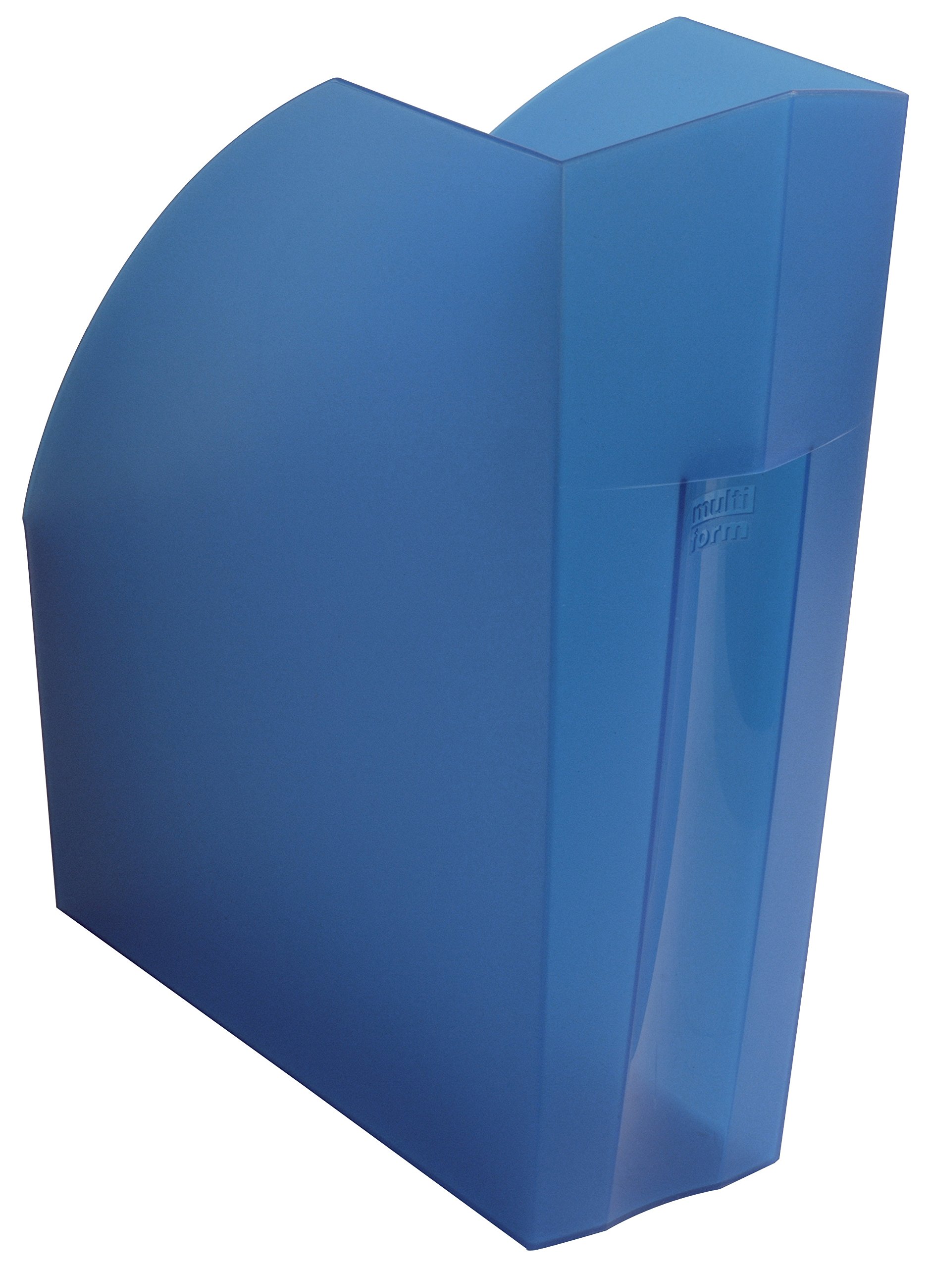 Exacompta - Ref 18060D - Magazine File - 292 x 110 x 320mm in Size, Suitable for A4+ Documents, Stable, Large Storage Capacity, Conical Shape for Handling - Royal Blue