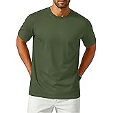 Cotrasen Mens T-Shirts Short Sleeve Cotton T Shirts Casual Plain Crew Neck Basic Tees Moisture Wicking Summer Shirts