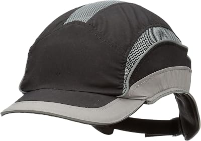 3M First Base 3 Bump Cap Elite Black Grey 55 mm Reduced Peak EN812 A1
