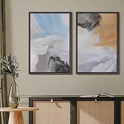 MUDECOR Framed Canvas Print Wall Art Abstract Blue