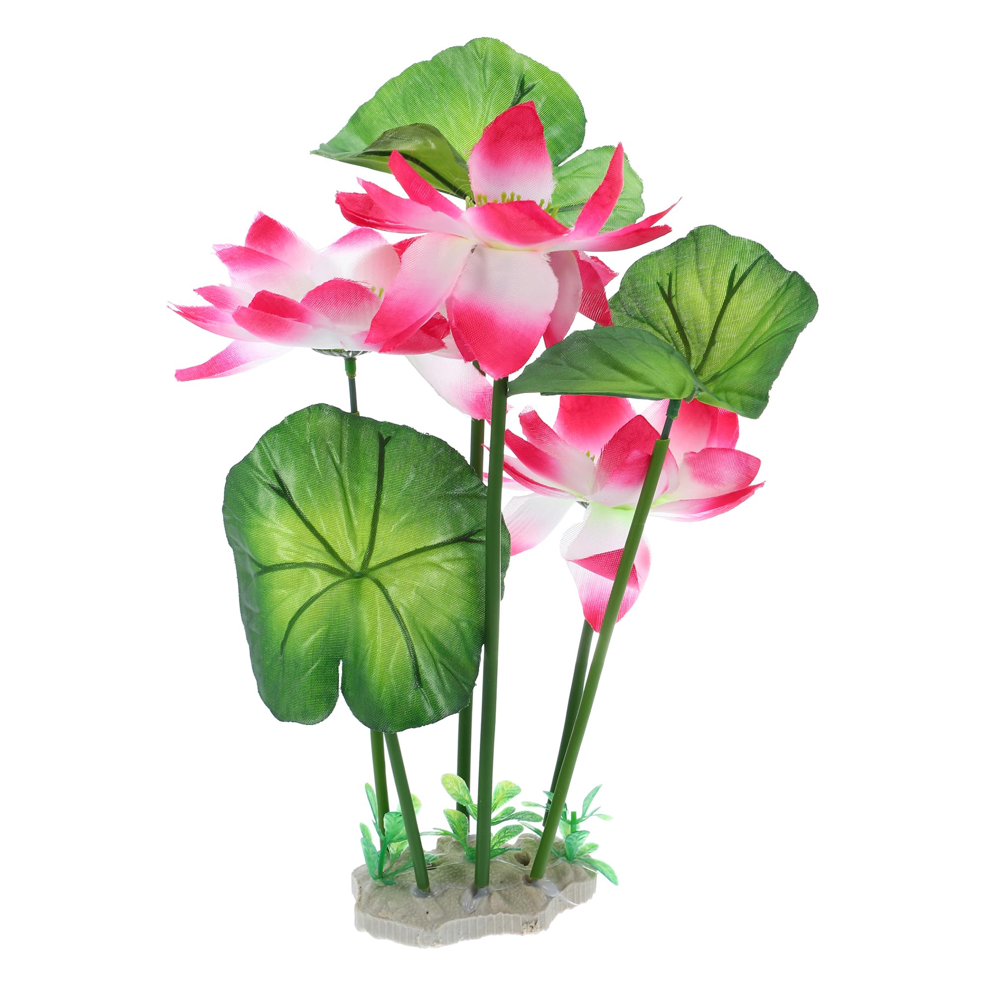 CAPASTEC Aquarium Plastic Plants, Mini Aquarium Decorations PE Ceramics Plants for Aquarium 10.24Inch (Pink)
