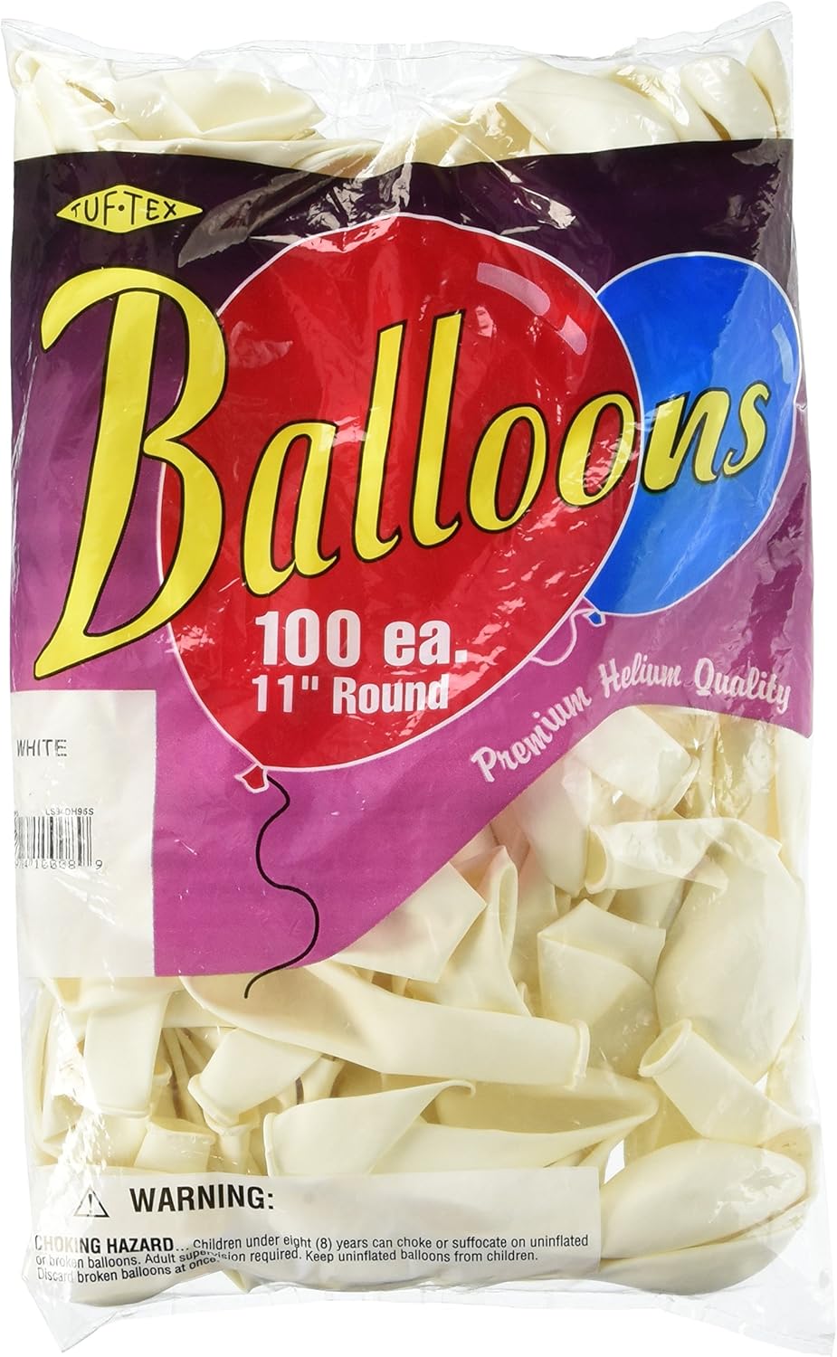 Maple City Rubber 100 Count Tuftex Latex Balloons, 11