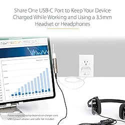 StarTech.com USB C Audio & Charge Adapter - USB-C