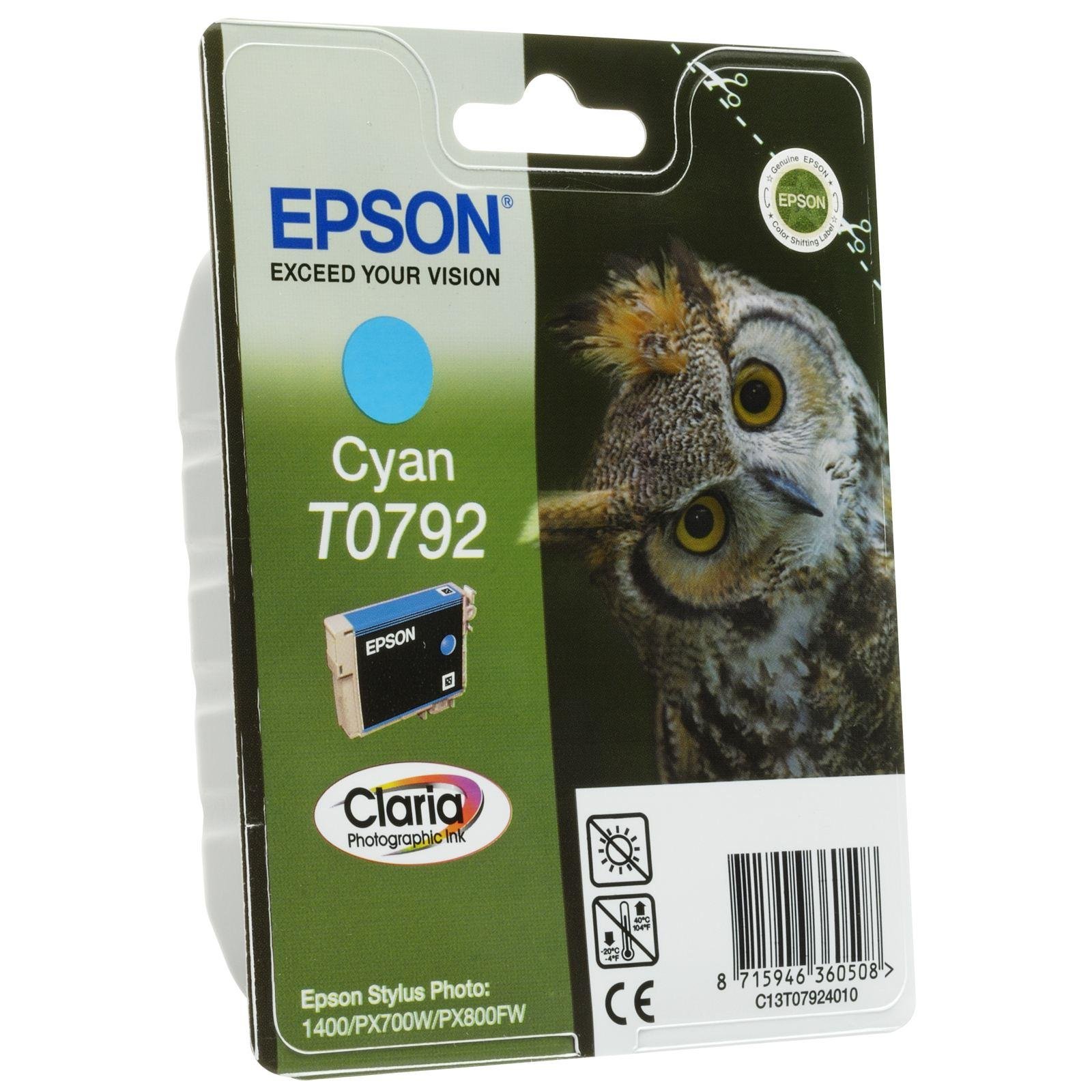Epson Inkjet Cartridge 51g Cyan [for Stylus Photo 1400] Ref T079240, Genuine