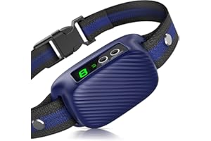 PRTRFLC Dog Bark Collar, Automatic Barking Collar with Beep Vibration Shock,Rechargeable Anti Bark Collar with Adjustable 8 Sensitivity,Smart Bark Training Collars for Large Medium Dogs