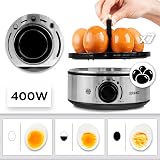 Duronic EB50 Electric Egg Boiler 7 Eggs 400W Omelette Tray Auto Shut Off view 3