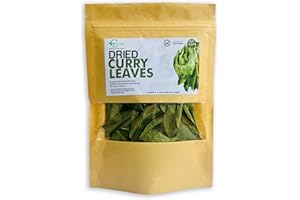 Dried Curry Leaves 0.4 Oz (11.34g)Organic premium grade air dried curry leaves Whole Air Dried Curry Leaves | Aromatic and Di