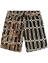 VATPAVE Mens Flamingo Hawaiian Sets Casual Short