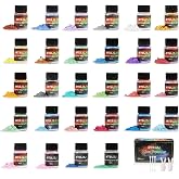 MTBJZJ Mica Powder for Resin, 28 Colors Epoxy Resin Color Pigment, for Candle Dye, Lip Gloss Pigment, Soap Making, Slime Colorant, Paint, Bath Bombs, Nail Polish and Eye Shadow