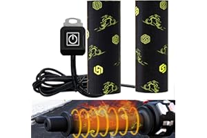 OXWIND Heated Grips Cover, Motorcycle Heated Handlebar Warmers, Universal 12V Grip Heaters for Harley Motorcycle Dirt Bike Street Bike ATV 4 Wheeler - Easy to Install