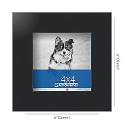 ArtToFrames 4x4 Inch Black Picture Frame, This 1.25
