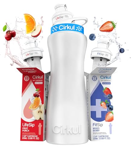 ARefugen 2 Pack Insulated Water Bottle Sleeve For 22 Oz Cirkul Bottle - Neoprene Cover With Shoulder Strap, Cow Print Design