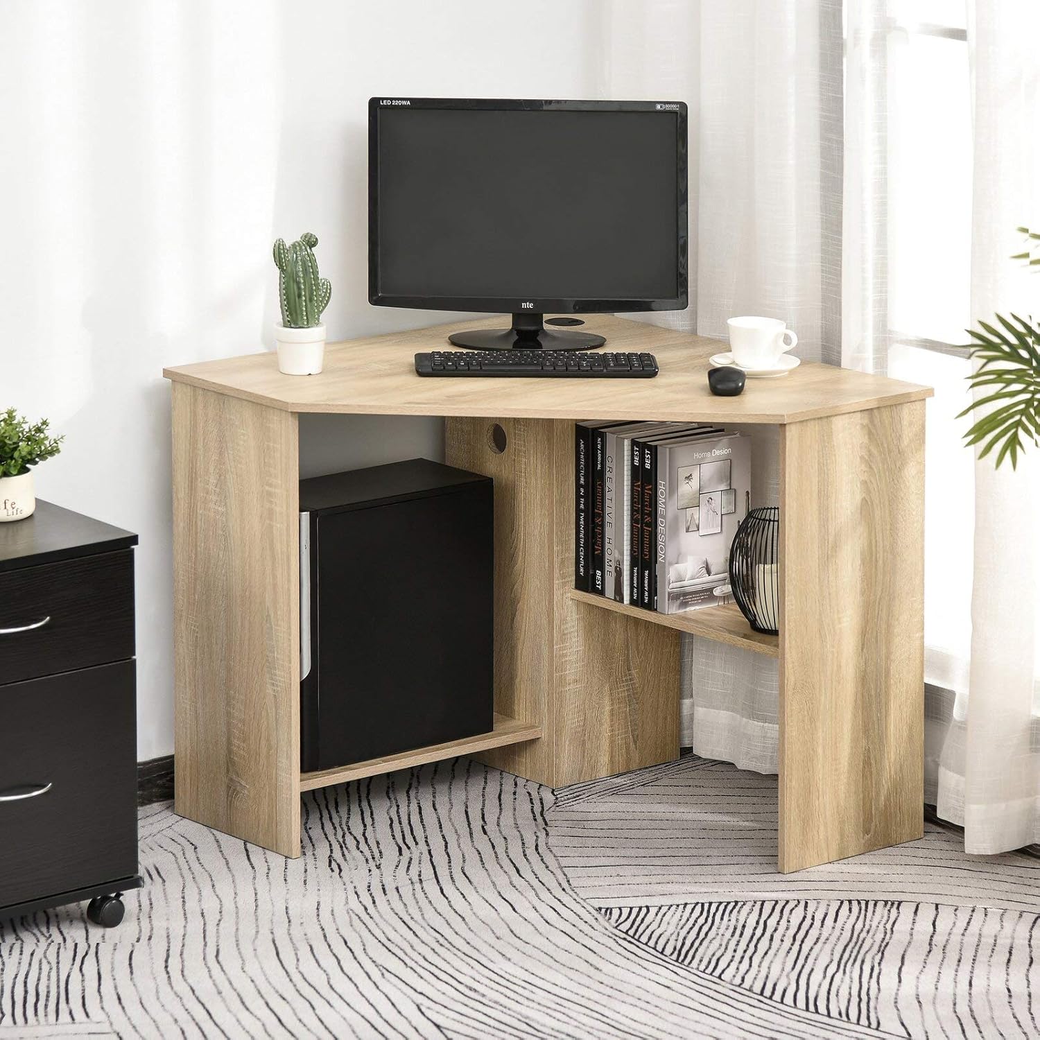 Alenia Corner Desk, Modern and Elegant Design, Fitting in