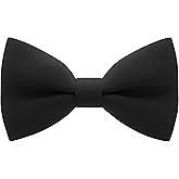 Bow Tie House Classic Pre-Tied Soft Crape Bow Tie for Wedding Formal Events Solid Tuxedo for Adults & Children