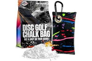 HYZER HOUND DISCS Disc Golf Chalk Bag | Attaches with Carabiner | Improves Grip for Consistency | Paint Streaks