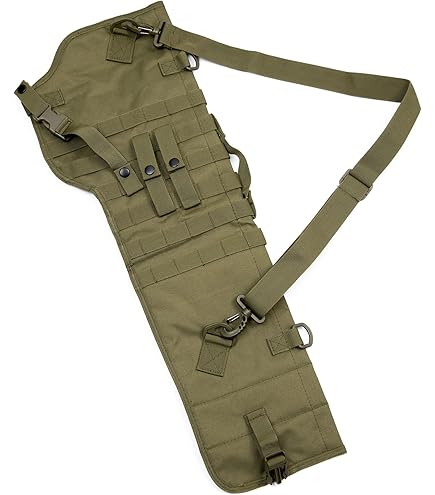 Trinity Remington 870 Shotgun Case - 34 Inch Olive Padded Scabbard With MOLLE & Shoulder Strap