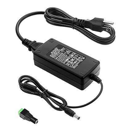 Alitove Dc 12v 5a Power Supply Adapter Converter Transformer Ac 100 240v Input With 5 5x2 1mm Dc Output Jack For 5050 3528 Led Strip Module Light