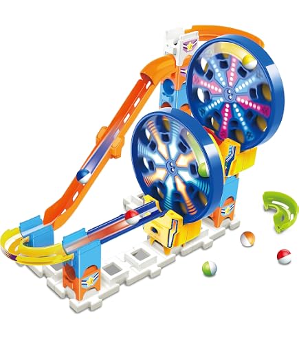 VTech Marble Rush Super Action Set – Pista De Canicas Con 102 Piezas Y Efectos De Luz Y Sonido, Incluye 10 Bolas, Ideal Para Niños De 4 A 8 Años