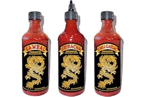 Underwood Ranches New Dragon Collection With Dragon Sriracha, Chili Garlic, and Sambal