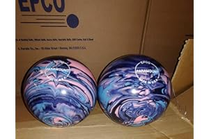 5 Pin Bowling Balls (Set of 2) Paramount 4 3/4 3-6 Light Blue deep Blue and Pink