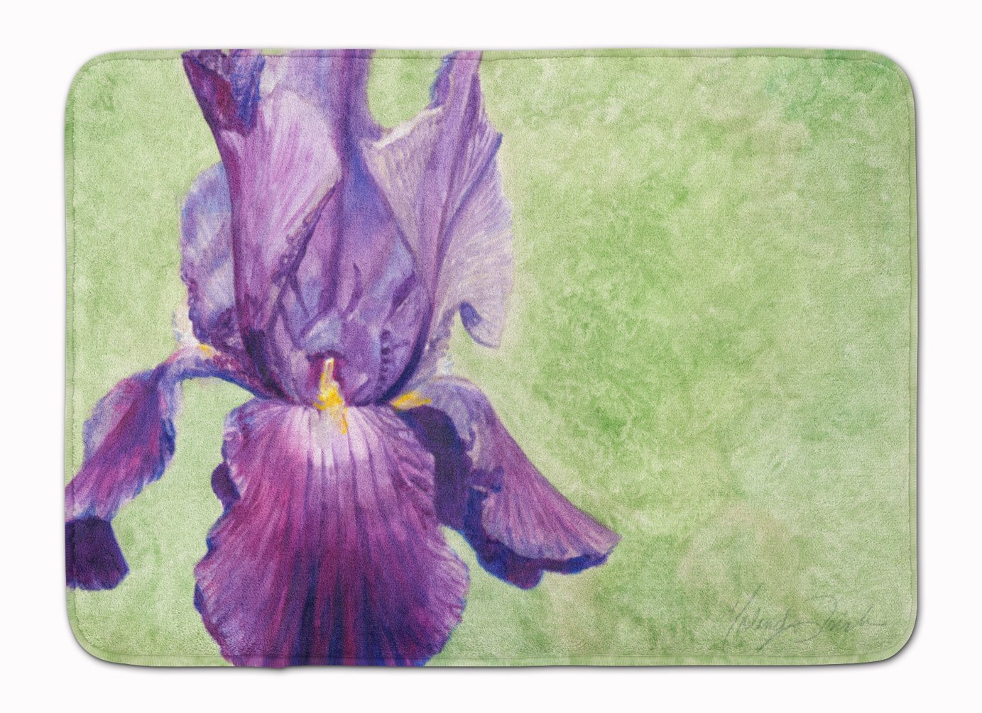 Caroline's Treasures Purple Iris by Malenda Trick Floor Mat, Multi Color, 19" x 27"