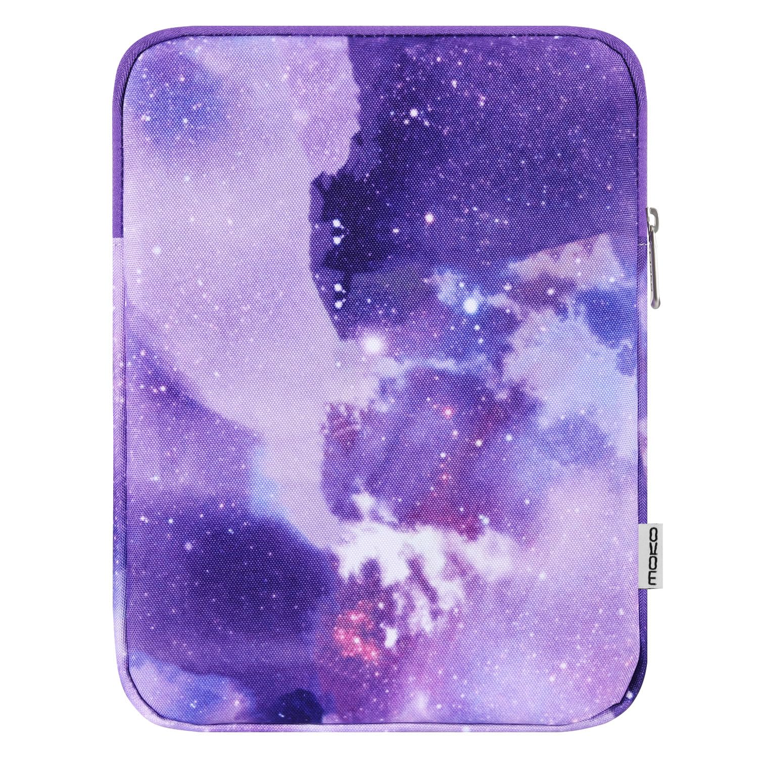 MoKo 9-11 inch tablet case for iPad 11-inch A16 2025, 10.2-inch iPad 2021, Pro 11 M5, Air M3, Galaxy Tab A11+/ A9+, Protective Sleeve Bag for Pencil/Magic Keyboard, Purple Starry Sky