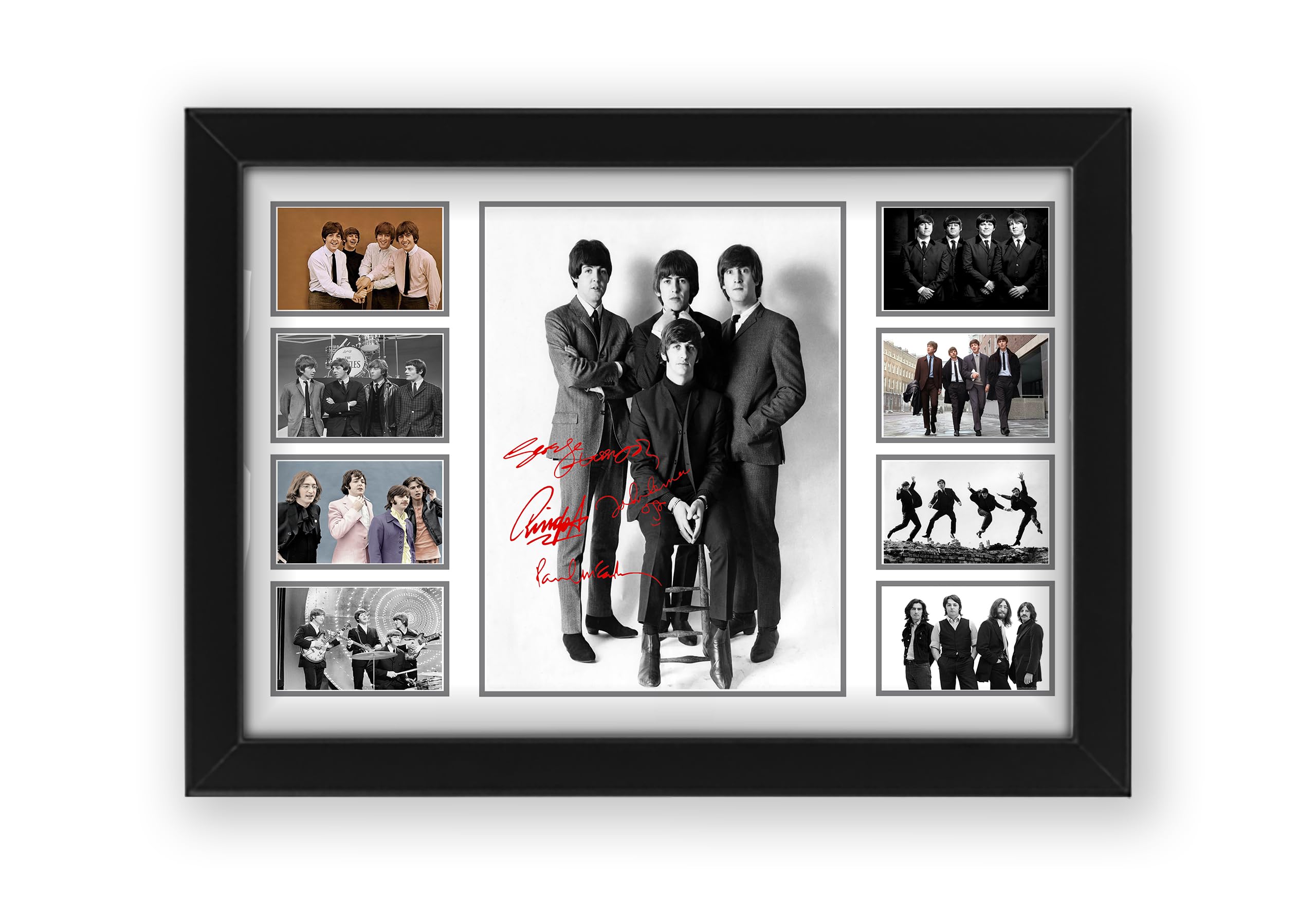 AllStarMedia The Beatles Signed Poster Print- Limited Edition Autograph Fan Gift – Collectible Memorabilia Merchandise (Framed A3 (30x40cm))