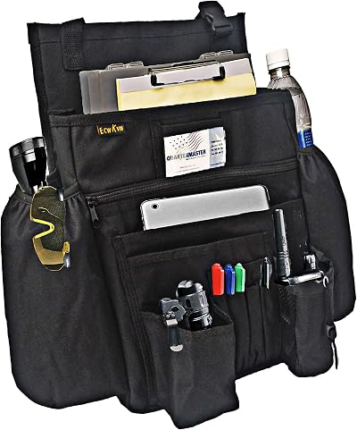 ECWKVN Car Front Seat Organizer with 10 Pockets Black
