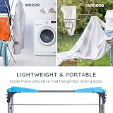 CUQOO 3 Tier Clothes Airer - Foldable Indoor Outdoor Drying Rack view 5