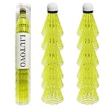 LIUTOVO 12 Packs Nylon Badminton Shuttlecocks