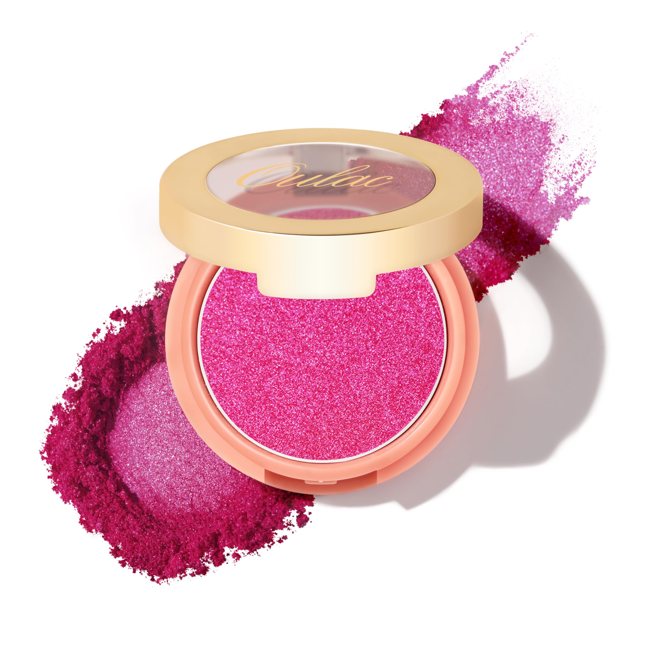 Oulac Blusher for Cheeks Make up, Hydrating & Moisturizing Face Blush Glowy, Long-Lasting Fade & Sweat Resistant, Vegan & Cruelty-Free, F12 Razzmatazz — image 1