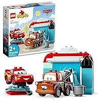 LEGO DUPLO Disney and Pixar's Cars Lightning McQueen & Mater's Car Wash Fun 10996, Buildable Toy for 2 Year Old Toddlers, Boys & Girls, Birthday Gift Idea LEGO DUPLO Disney and Pixar's Cars Lightning McQueen & Mater's Car Wash Fun 10996, Buildable Toy for 2 Year Old Toddlers, Boys & Girls, Birthday Gift Idea