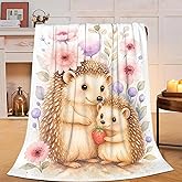 Hedgehog Blanket Cute Hedgehog Throw Blanket Gifts for Women Girls Fleece Fuzzy Soft Cozy Flannel Plush Warm Bedding Stuff for Kids Adults Sofa Bed Couch 40 x 50 Inch
