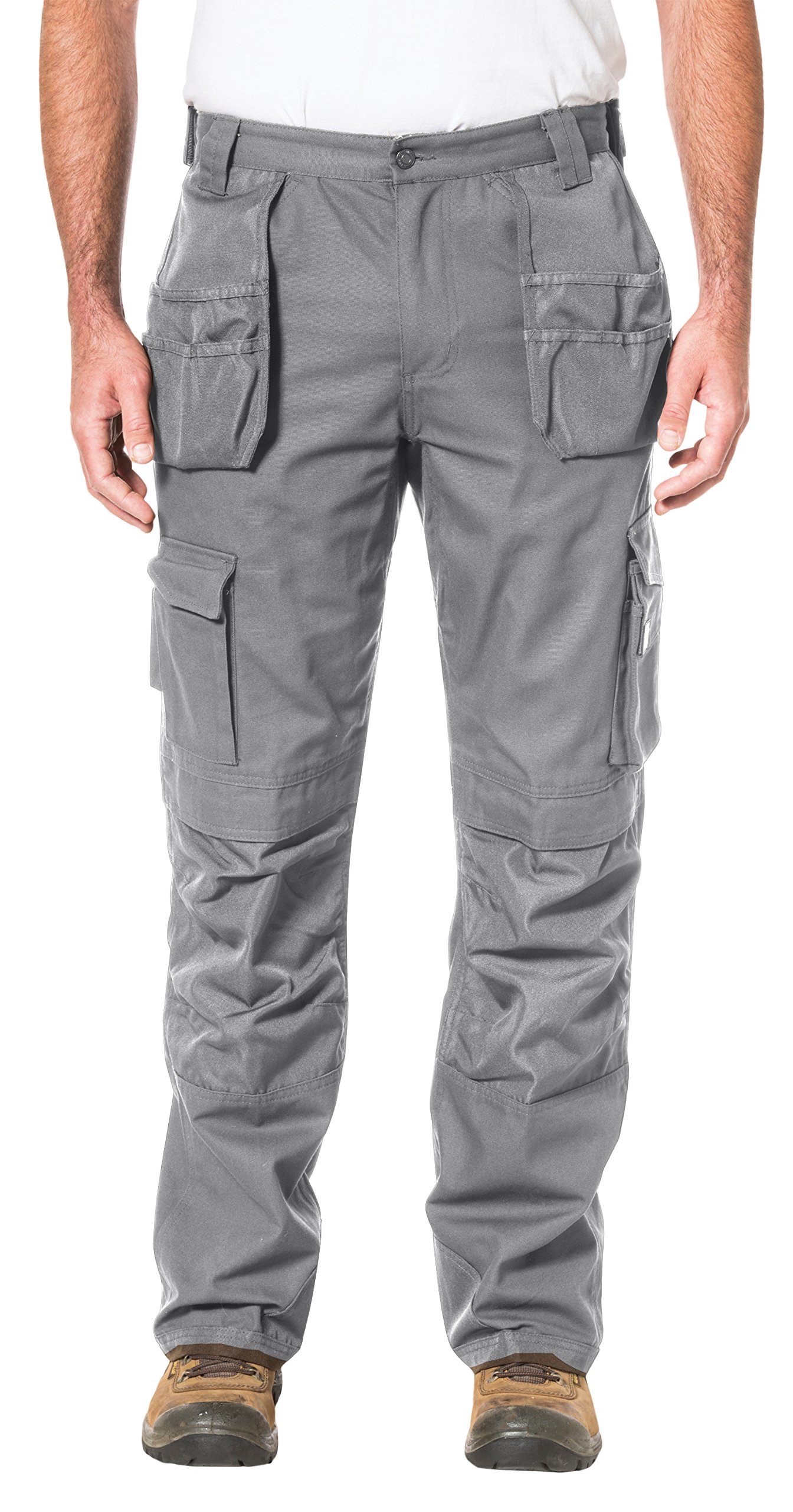 grey mens cargo trousers