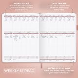 Clever Fox Income & Expense Tracker Large A4 Rose Gold Ledger view 3