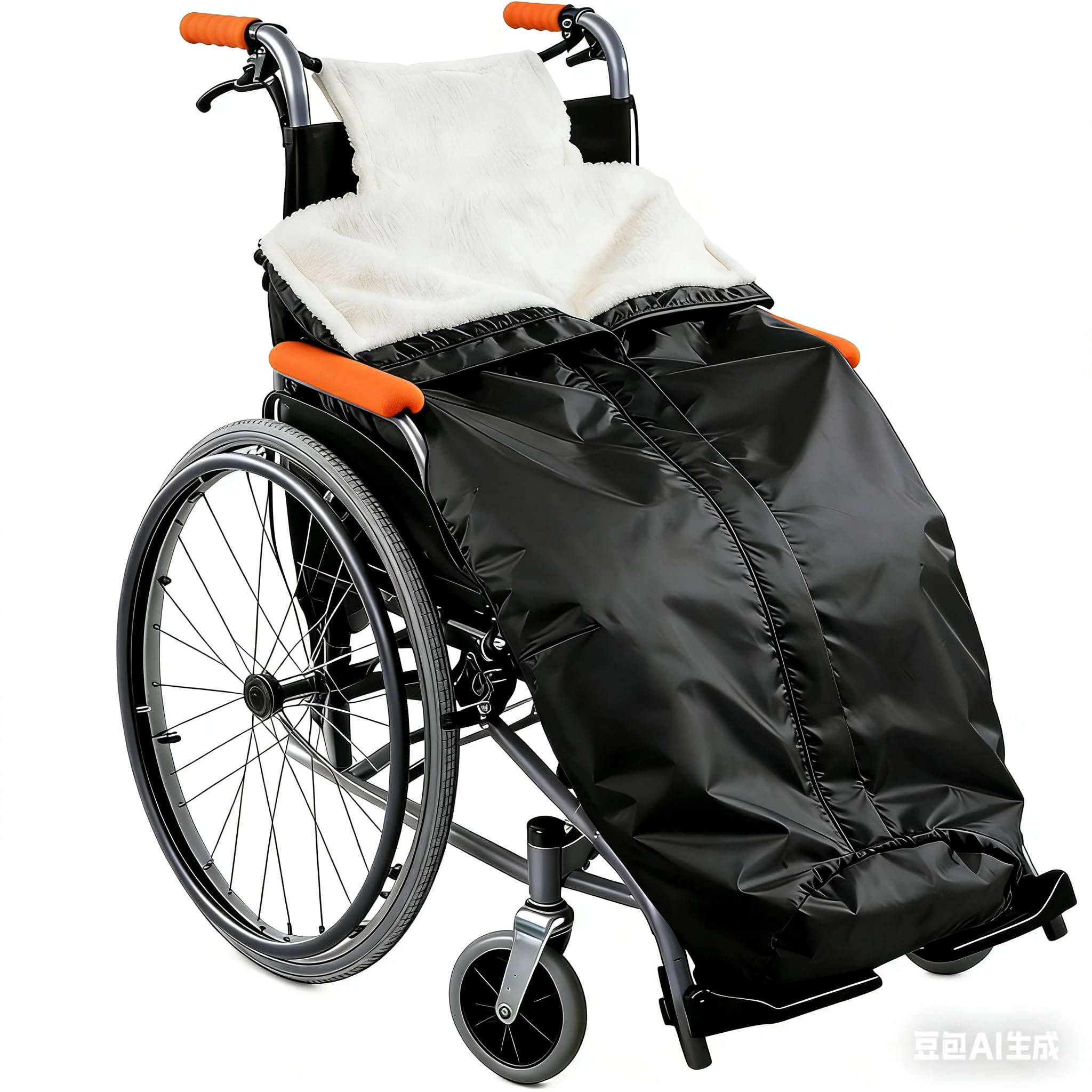 Wheelchair Blanket, Waterproof Wheelchair Cover Winter Universal Wheelchair Fleece Lined Zip Opening Warm Mobility Scooter and Electric Scooter Blanket Wheelchair Accessories for Lower Body, Legs