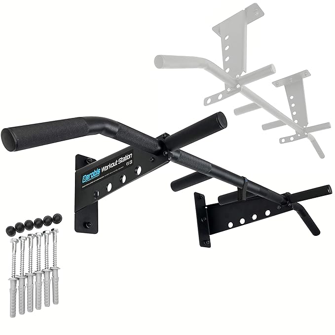 aerobis Workout Station I Premium Klimmzugstange I Innovative Fitnessgeräte Befestigung + Lagerung I Pull Up Bar für Wand ode