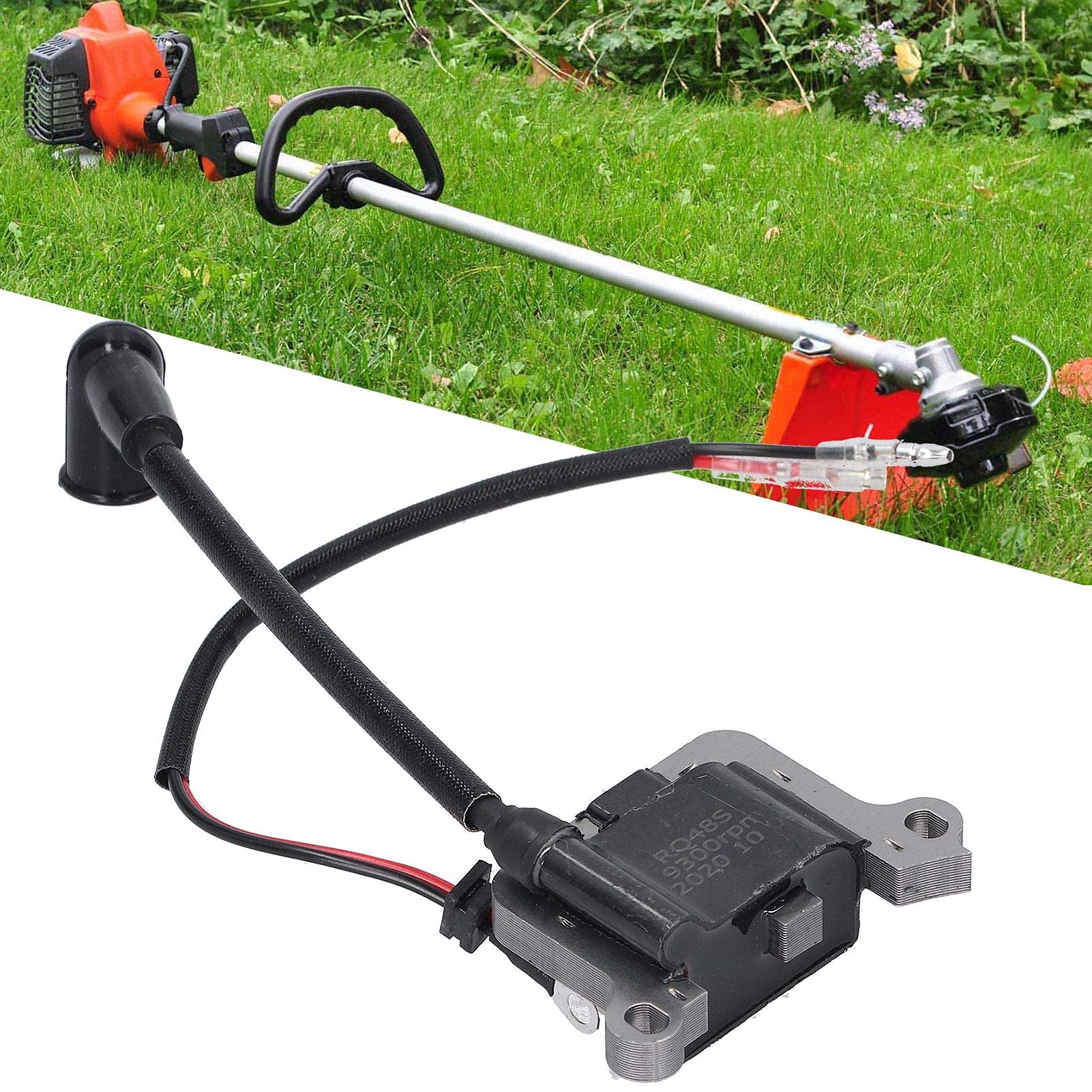 Ignition Coil, Ignition Coil Replacement, Mower Parts Grass Trimmer Accessories Ignition Coil, 48 Engine Fit for Brush Cutter Grass Trimme