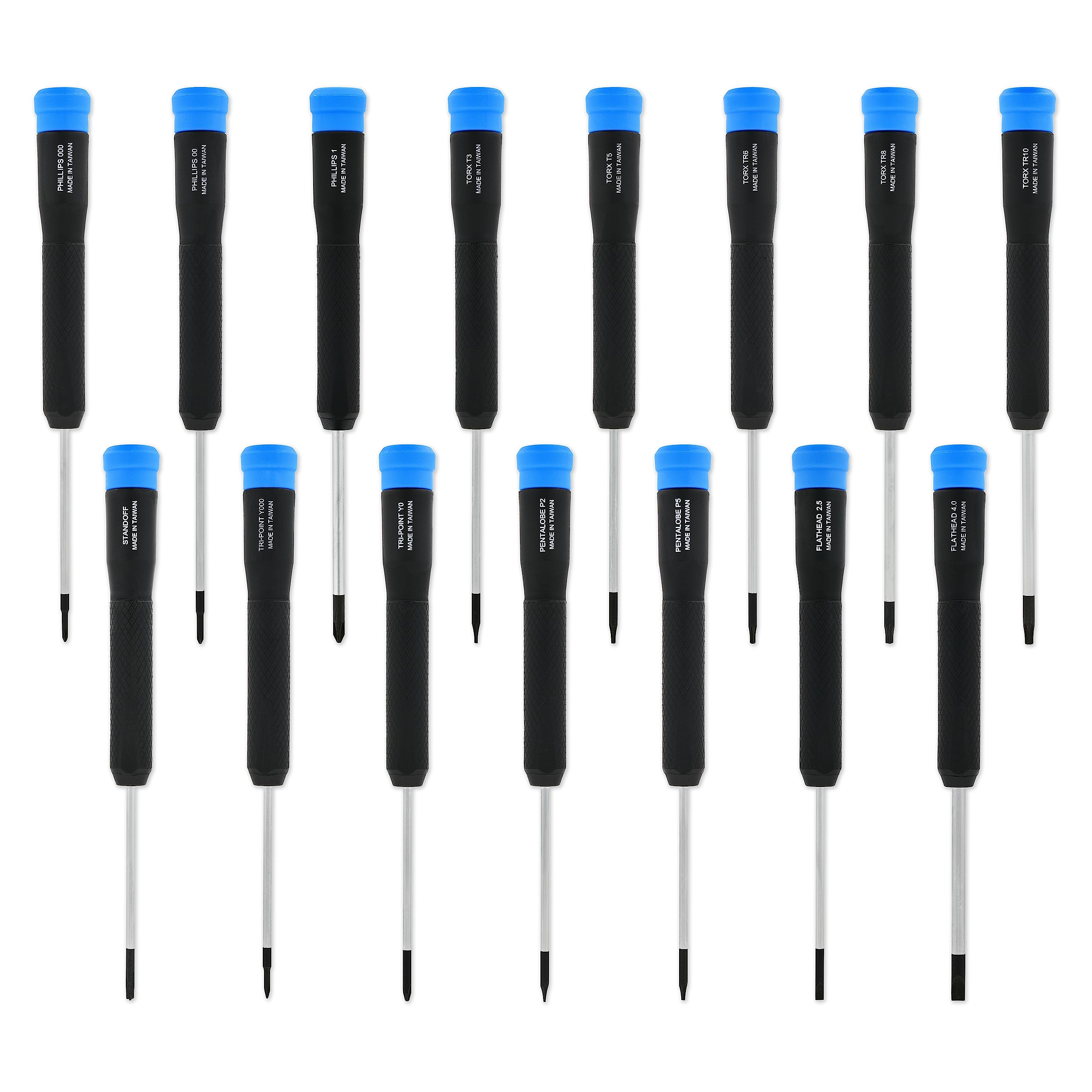 iFixit Marlin Screwdriver Set, 15 Precision Screwdrivers (4 mm) for Electronics Repair Like Mobile Phone, Laptop, PC, Camera, Compatible with Apple