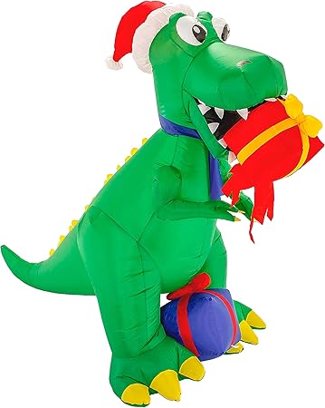Amazon Com Christmas Masters 6 Foot Inflatable T Rex Dinosaur
