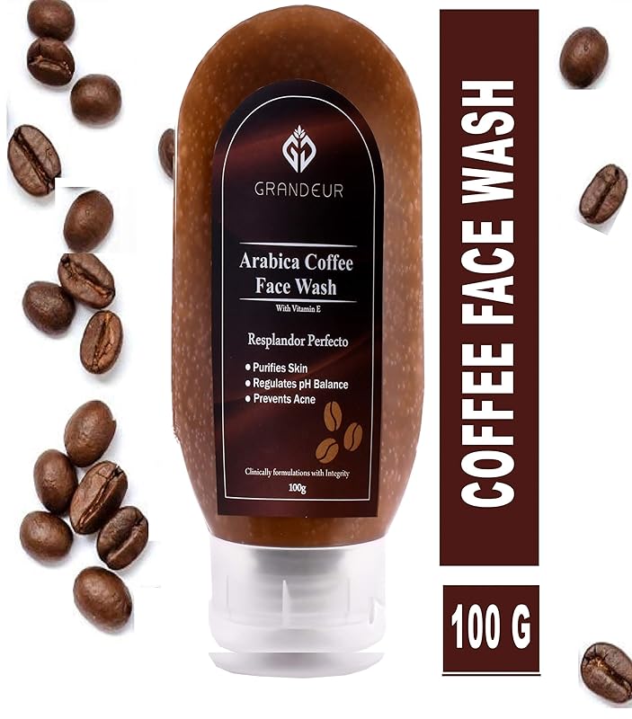 Grandeur Coffee Face Wash 100ml, With Coffee, Moringa Extract And