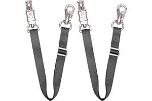 Loaged Adjustable Trailer Tie （2 Pack）-Trailer Nylon Strap Tie for Horse Haulage，Adjusted from 25 to 37” (Black)