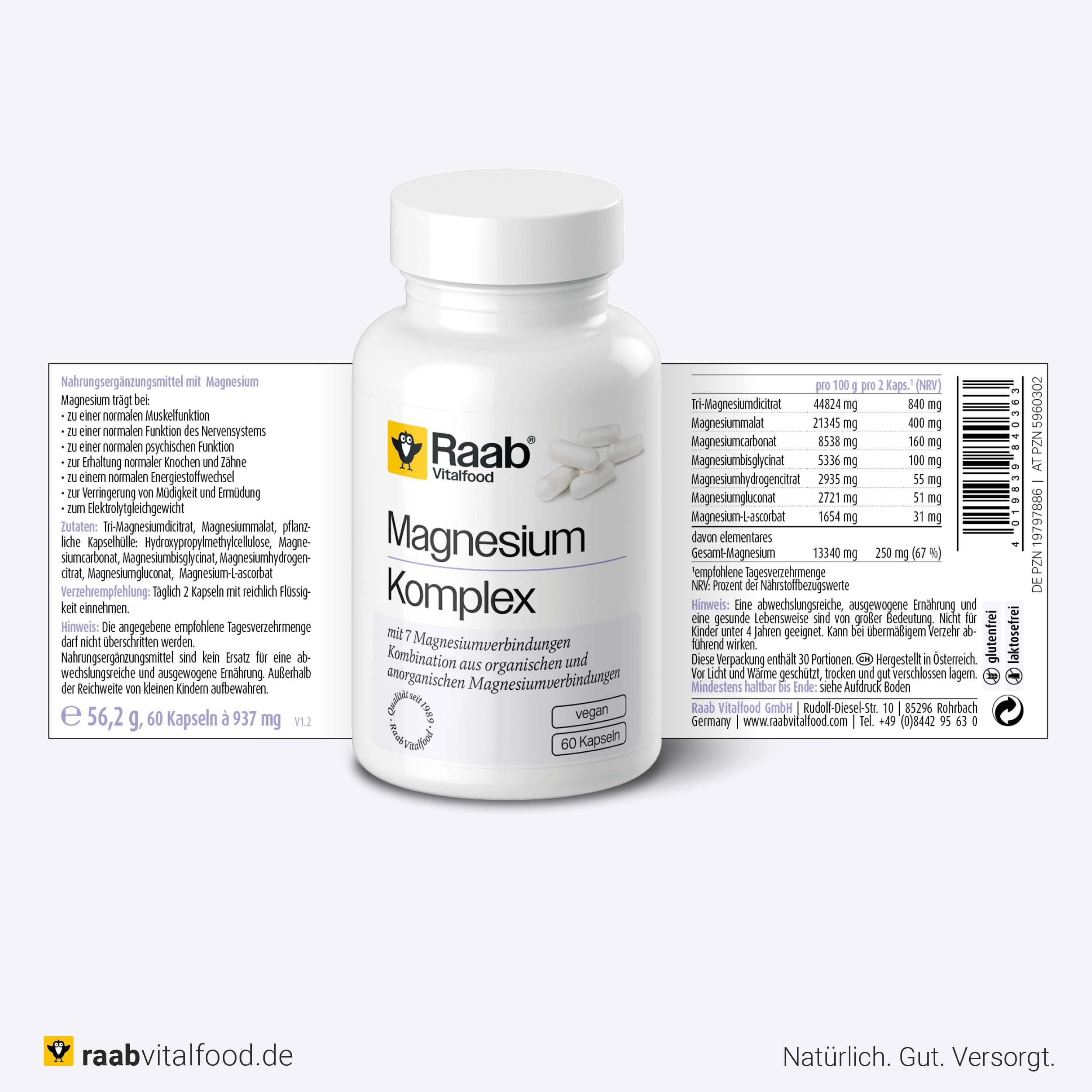 Magnesium Komplex 60 Kapseln à 937 mg 1 x 56,20 g 7