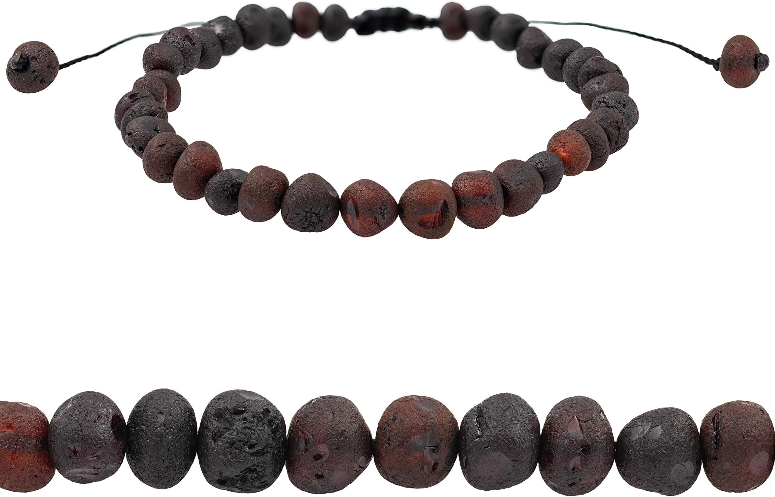 Amberalia Adjustable Baltic Amber Bracelet (6.3"+3.5"), Helps in Pain Relief - Boost Immune System - ONE Size FITS Most -