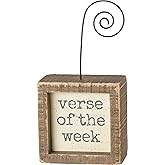 Primitives by Kathy 38511 Inset Photo Holder Block, 3x3, Verse of The Week