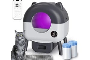 Self-Cleaning Cat Litter Box, Extra Large 110L Automatic Litter Box, App Control-No Scoop, Odor-Free, Large Electric Kitty Li