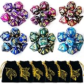 DND Dice Set 42 Pcs Polyhedral Dungeons and Dragons Rolling Dice for D&amp;D RPG MTG Table Games Dice Bulk with Colorful Drawstring Bags and Dice Tray (Star)